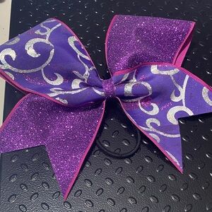 Purple Glitter Hair Bow